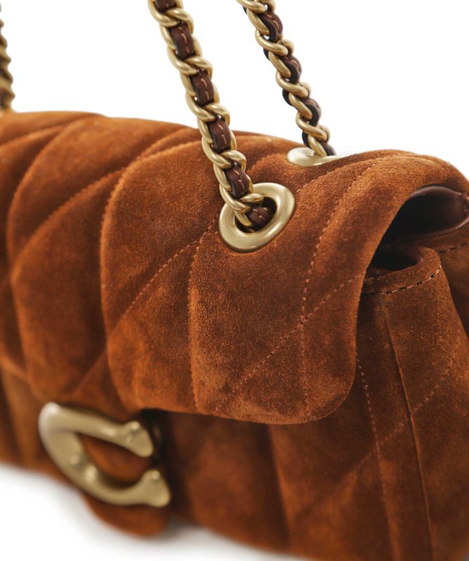 Coach Quilted Suede Tabby Shoulder Bag 20