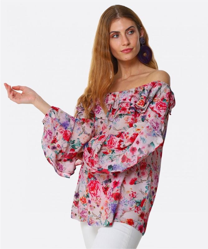 Inoa Silk Flamenco Top