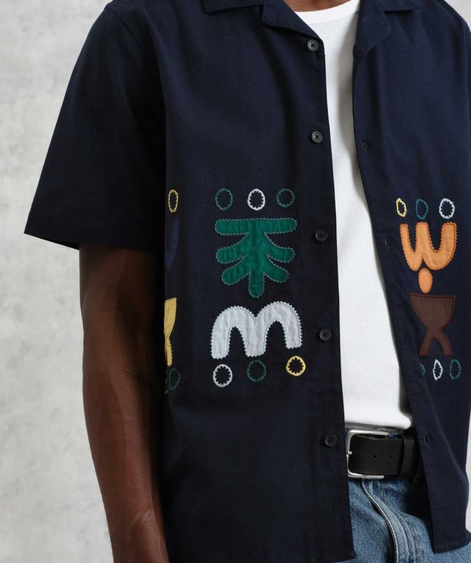 Wax London Bold Applique Didcot Shirt
