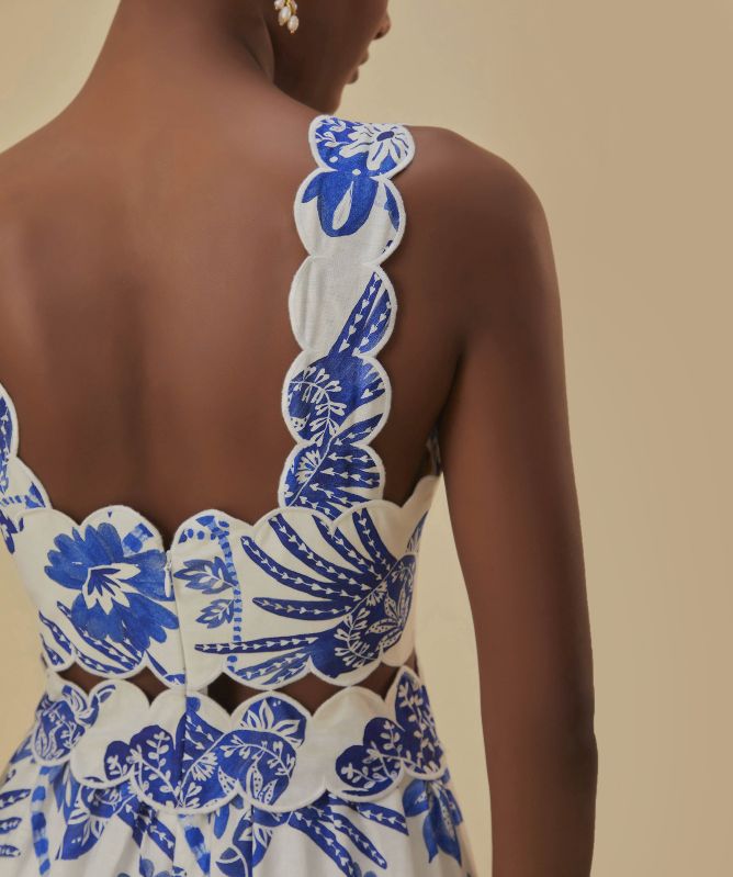 FARM Rio Flowerful Birds Midi Dress