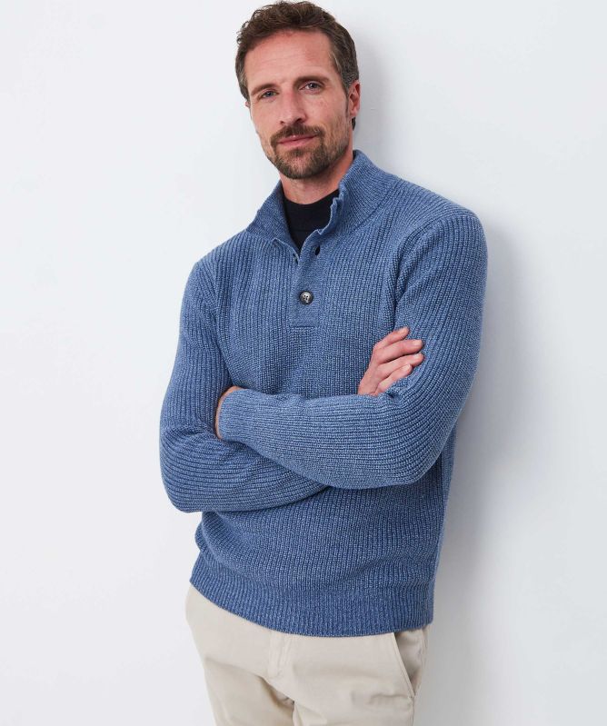 Thomas Maine Rib Knit Mock Neck Jumper