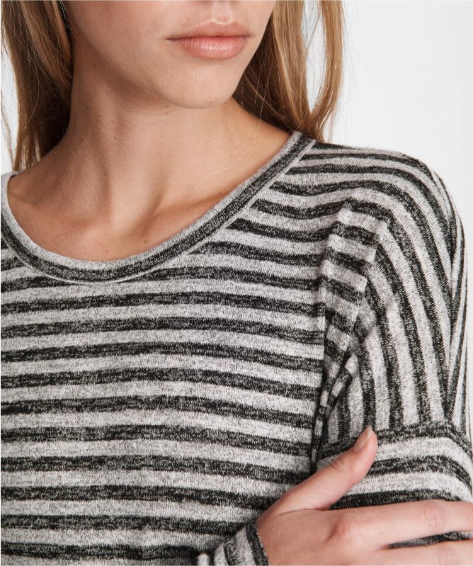rag & bone The Knit Striped Long Sleeve Top