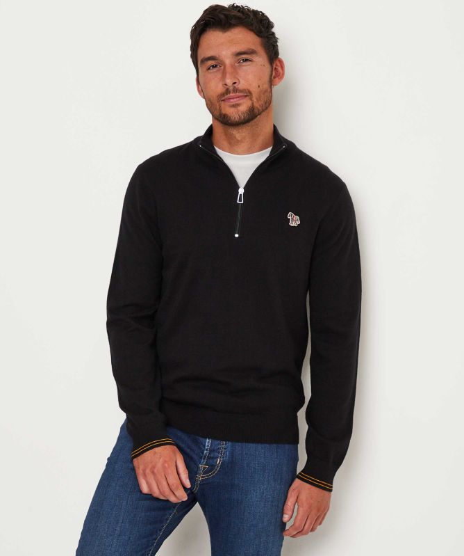 Paul Smith Half-Zip Zebra Jumper