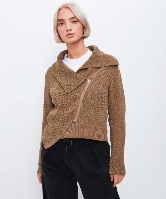 Lurdes Bergada Asymmetrical Knitted Cardigan