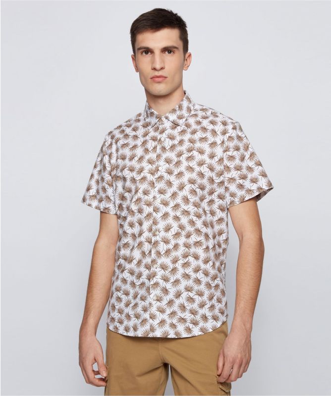 BOSS Regular Fit Printed Rash Shirt