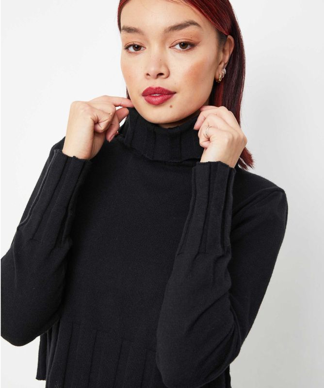 Lurdes Bergada Ribbed Roll Neck Jumper