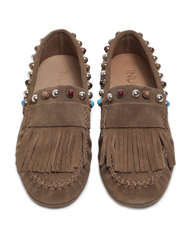 INUOVO Jewel Fringe Moccasins