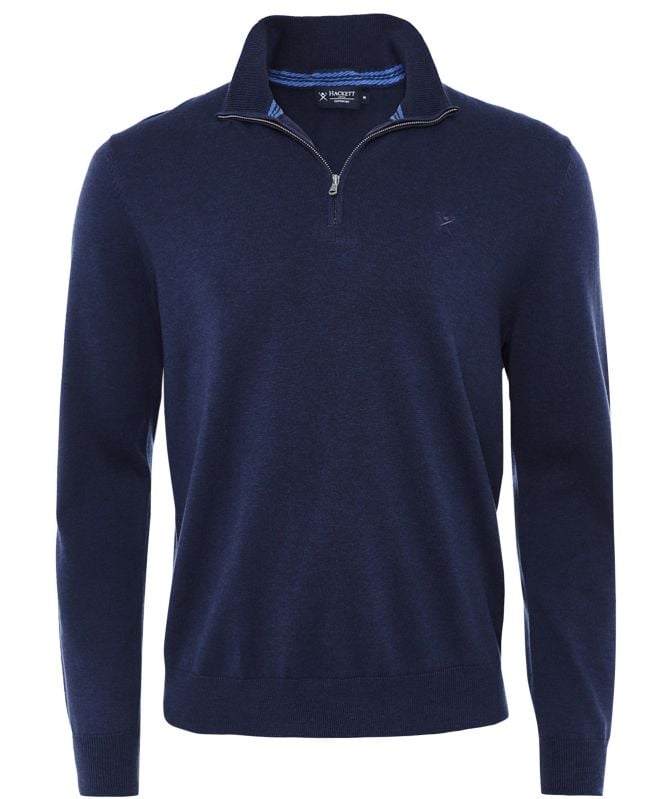 Hackett Cotton Silk Half-Zip Sweater