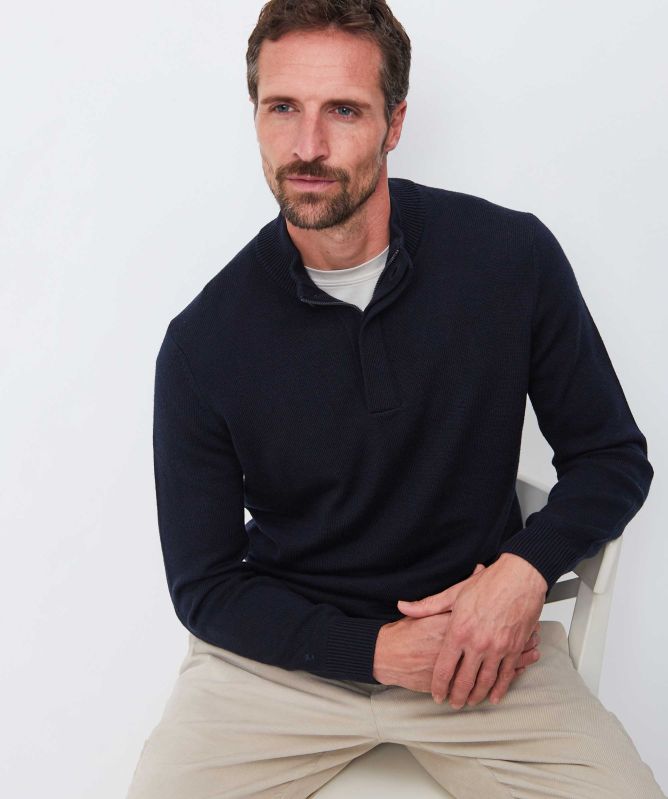 Thomas Maine Merino Mock Neck Jumper