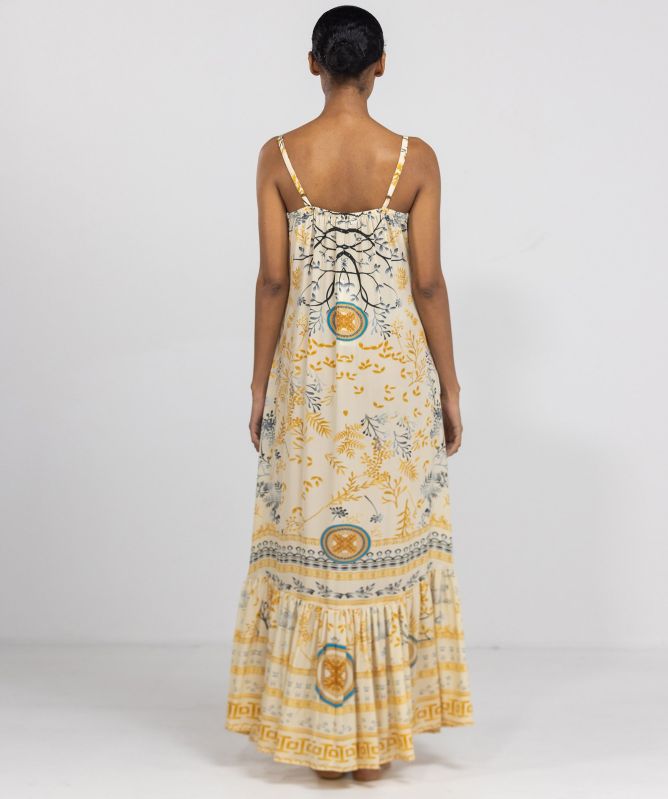 Inoa Brisbane Silk V-Neck Maxi Dress