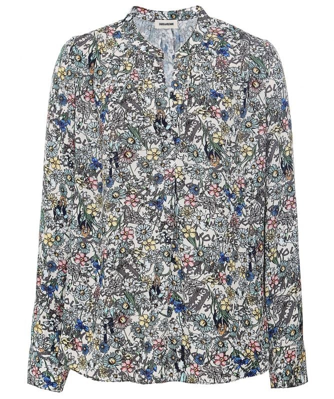 ZADIG & VOLTAIRE プリントフーディ【関税込】 Zadig & Voltaire Multi Floral Print Blouse sz 4 l Michael's