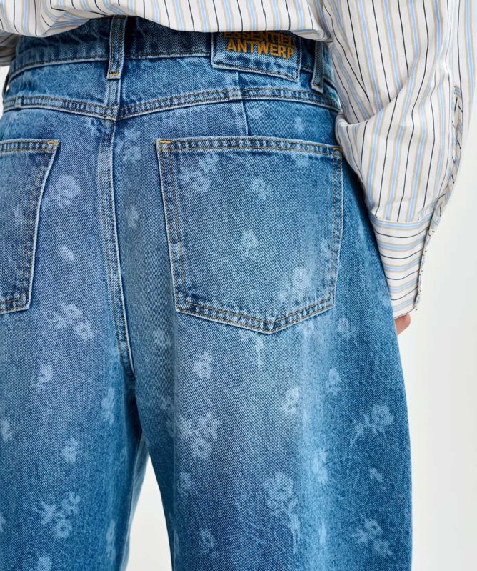 Essentiel Antwerp Floral Print Barrel Leg JO1 Jeans