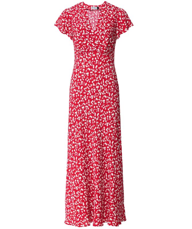 long sleeve midi dress fitted Berry Long Sleeve A-Line Penni Midi Dress