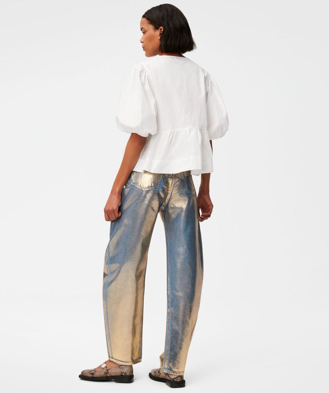 GANNI Cotton Poplin Blouse