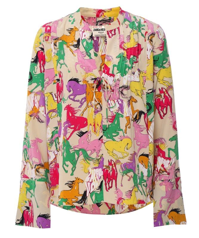 Zadig & Voltaire Silk Taika Horses Shirt | Jules B