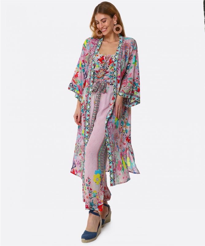 Inoa Silk Long Kimono