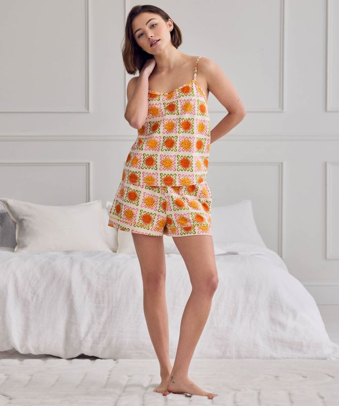 Chelsea Peers Sunshine Tile Print Short Pajama Set