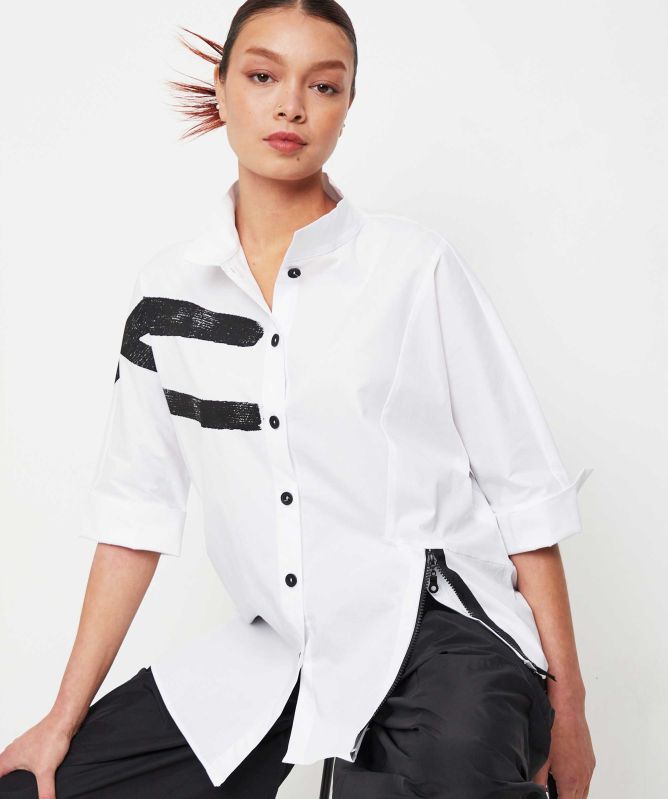 Bize Contrast Long Shirt
