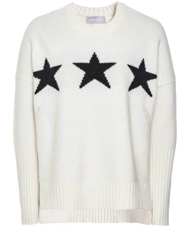 Eddy and Ivy Cashmere Merino Star Crew Neck Jumper