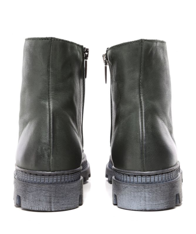 Lofina Gasoline Leather Lace Up Boot