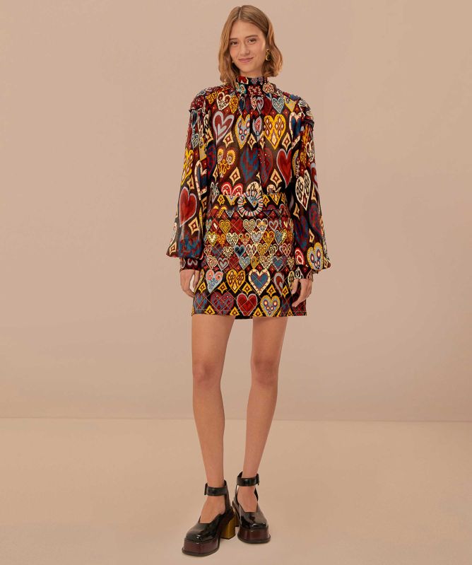 FARM Rio Hearts Ikat Blouse