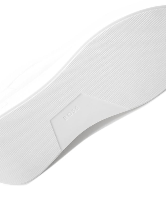 BOSS Leather Bulton Sneakers