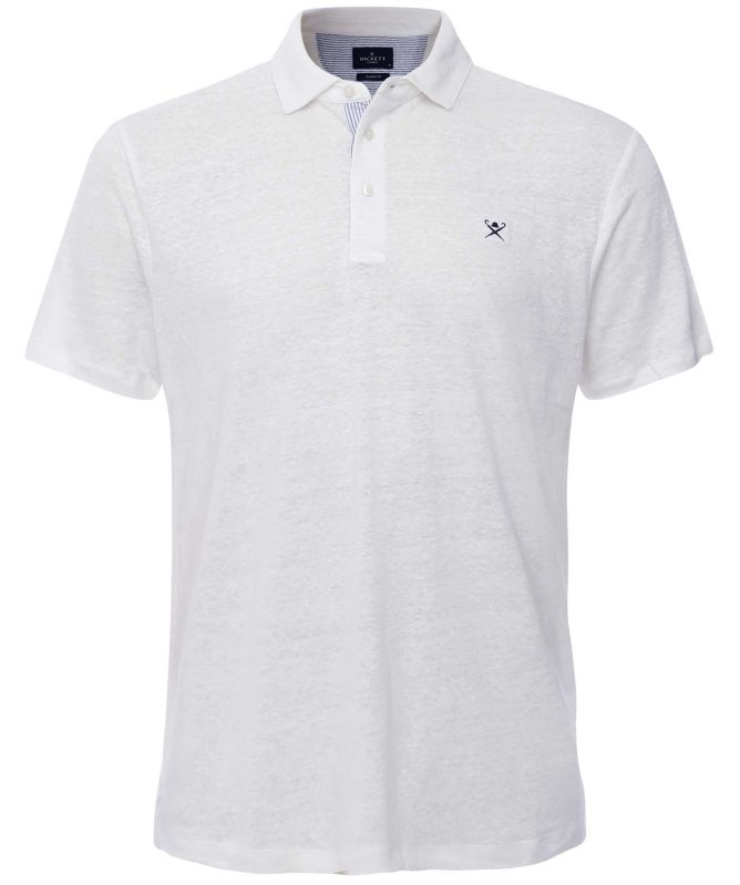 Hackett Linen Seersucker Polo Shirt