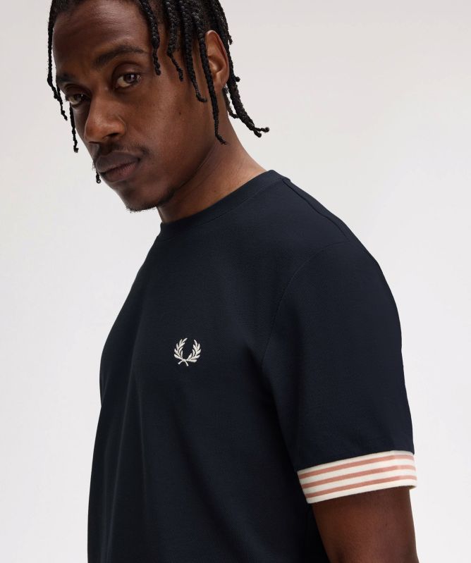 Fred Perry Striped Cuff T-Shirt