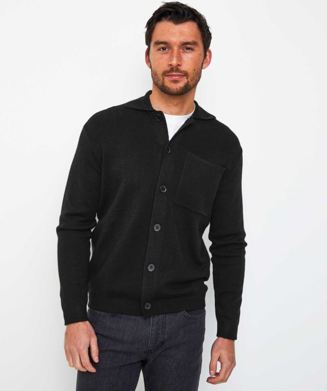 Seinse Wool Blend Pocket Cardigan