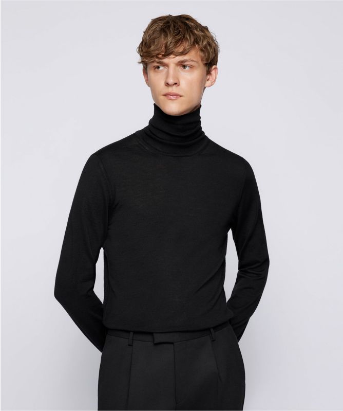 BOSS Virgin Wool Roll Neck Musso-P Sweater