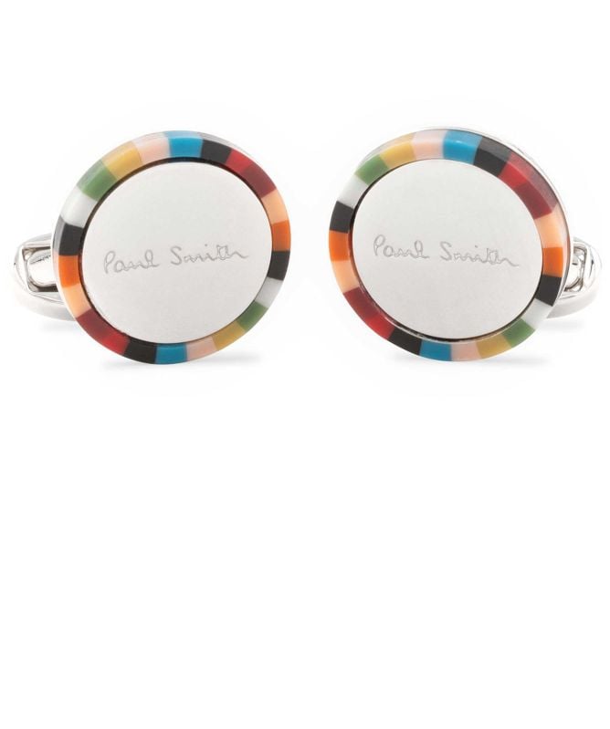 Paul Smith Circle Signature Stripe Cufflinks