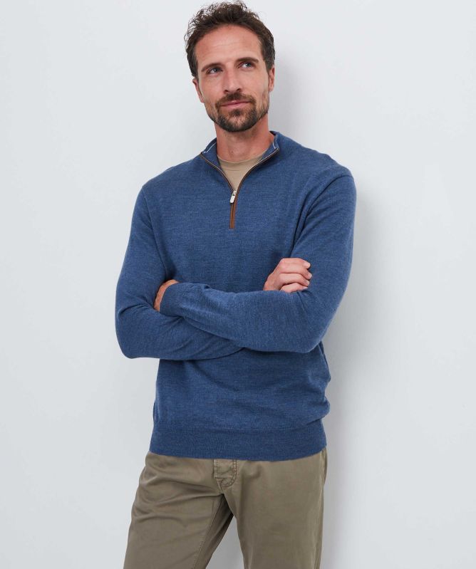Peter Millar Autumn Crest Suede Trim Jumper