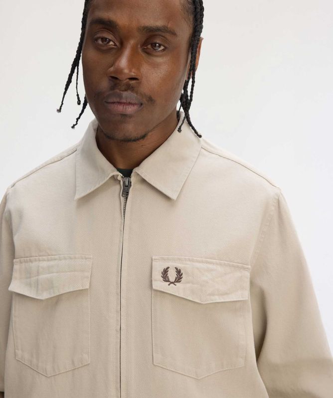 Fred Perry Twill Zipper Overshirt
