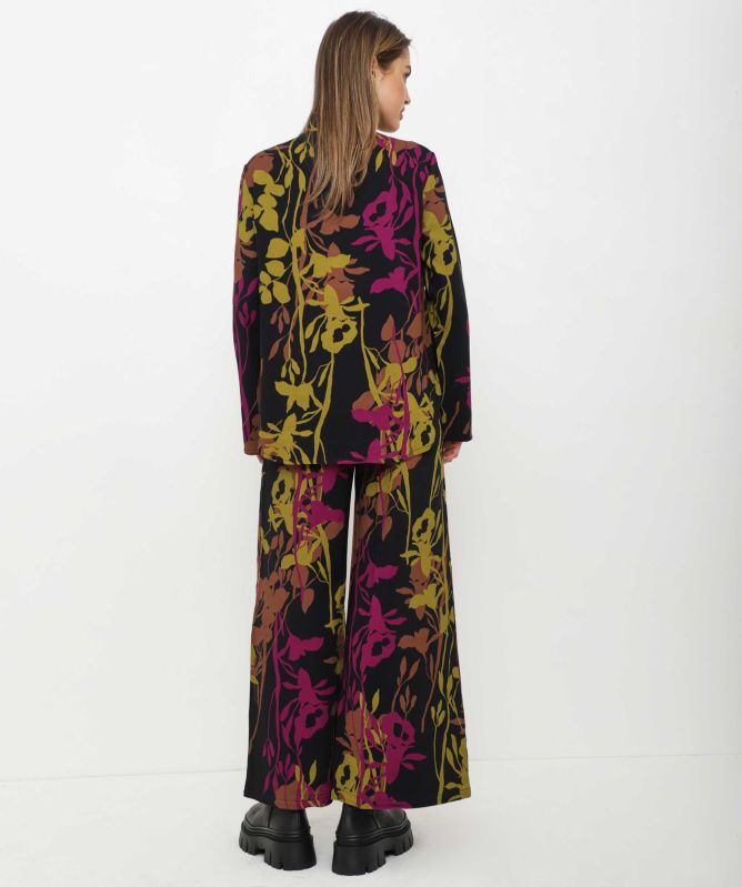 Thanny Grinza Leaf Print Trousers