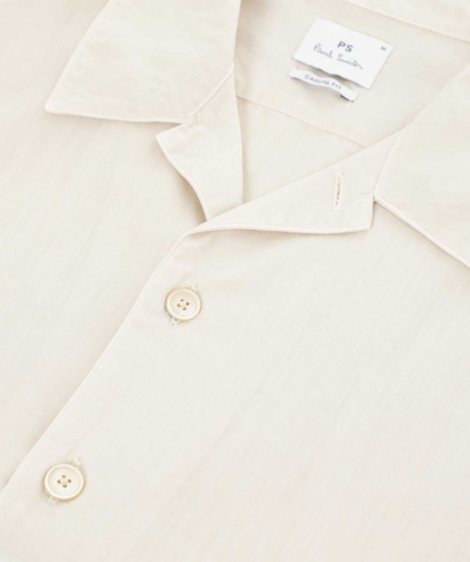 Paul Smith Lyocell Cotton Floral Trim Shirt