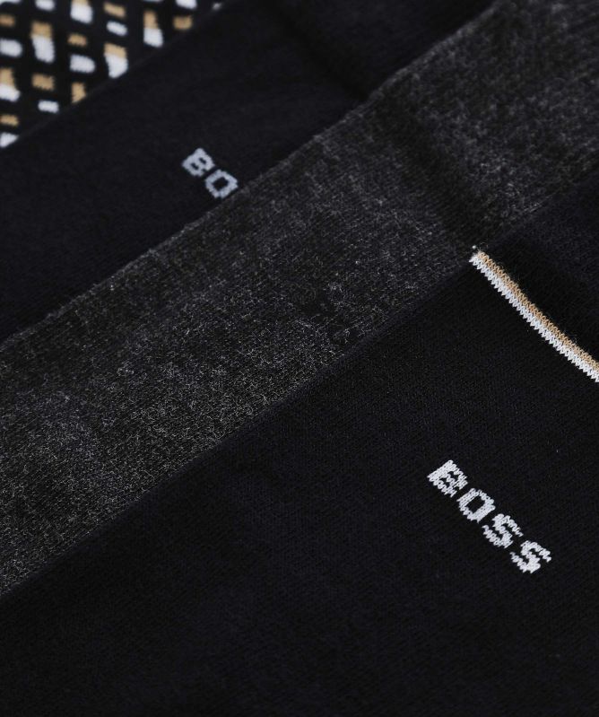 BOSS Monogram Socks 4 Pack Gift Set