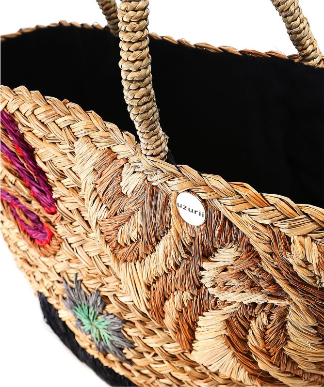 Uzurii Saint Barth Raffia Beach Bag