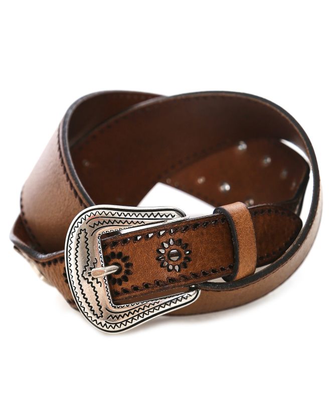 Nanni Brown Western Leather Belt | Jules B display picture 1