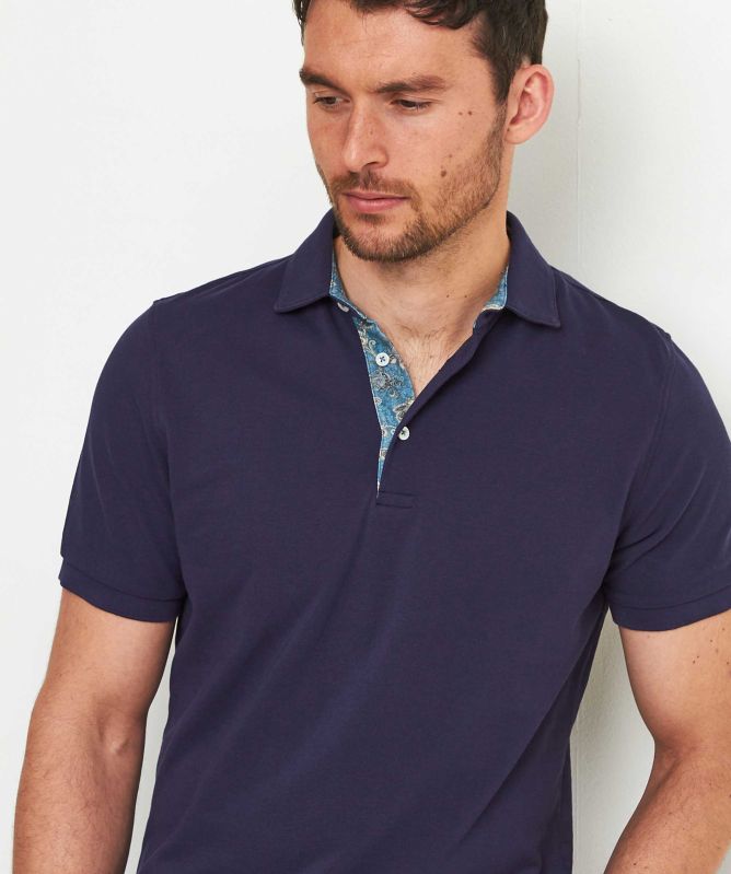 Stenstroms Paisley Trim Polo Shirt