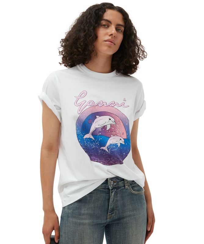 GANNI Relaxed Dolphin T-Shirt