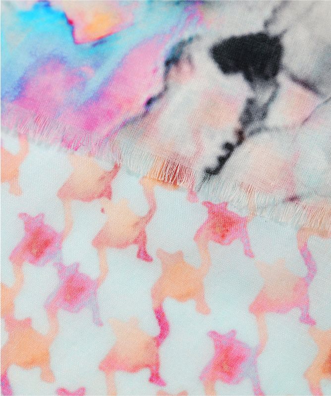 Ahujasons Pastel Floral Print Scarf