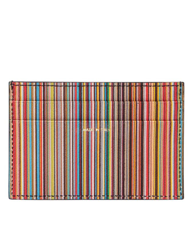 Paul Smith Leather Signature Stripe Card Holder
