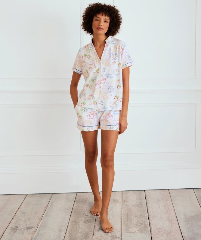 Chelsea Peers Breakfast Print Short Pyjama Set