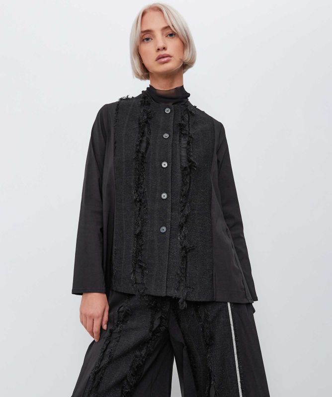 Manesera Fringed Front Jacket