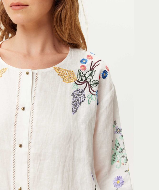 Me369 Helena Embroidered Shirt