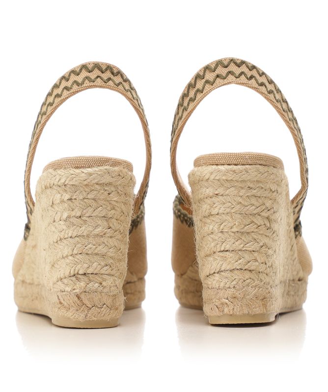Castaner Billie Slingback Canvas Wedge Espadrilles