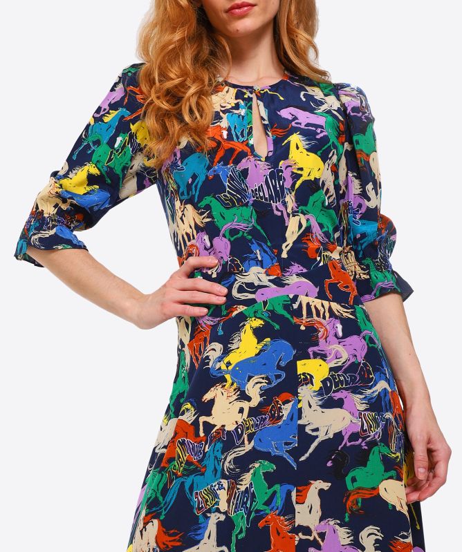 Zadig and Voltaire Silk Ranage Horses Dress