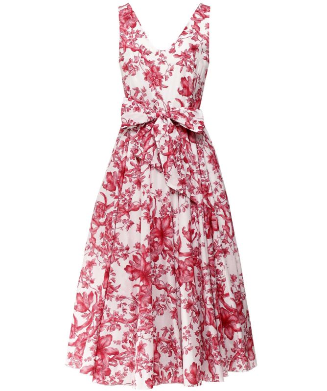 Ginger Sleeveless Floral Midi Dress
