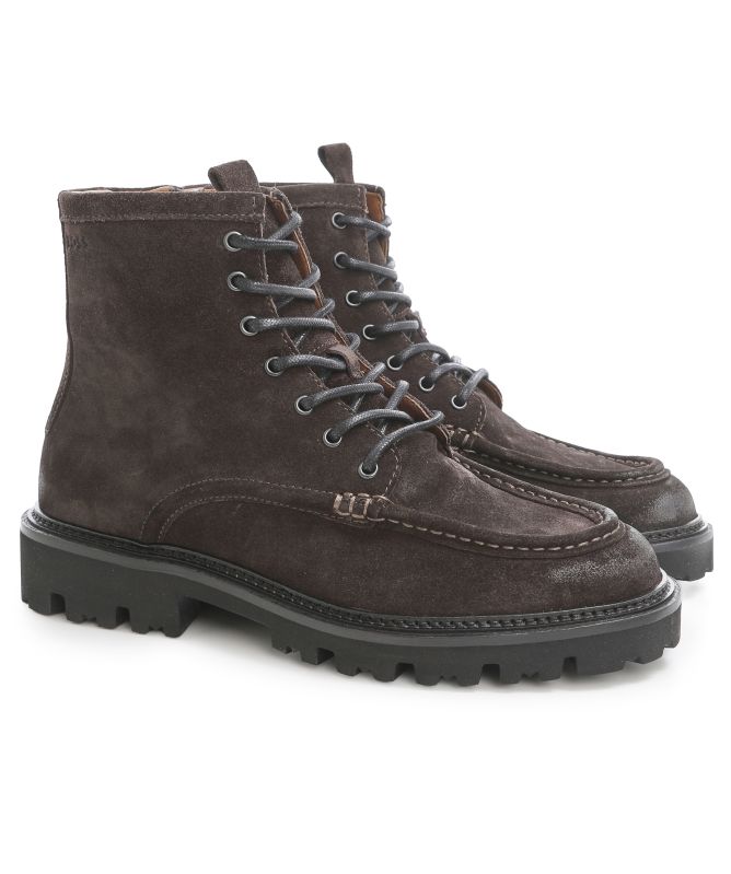 BOSS Waxed-Suede Boots