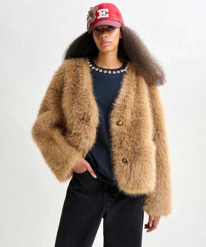 Essentiel Antwerp Ijacket Faux Fur Jacket